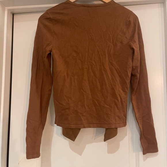 ⭐️INC International Concepts Tan Suede Open Front Blazer - Picture 2 of 4